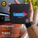 Aparelho de Karaoke Box™ | + de 18 Mil Músicas Karaokê com Pontuação Real, Fila de Espera, Numeração, Altera Tonalidade