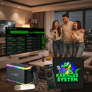 Aparelho de Karaoke Box™ + de 18 Mil Músicas Karaokê com Pontuação Real, Fila de Espera, Numeração, Altera Tonalidade, Cx Som 80w 2 Mics sem Fio