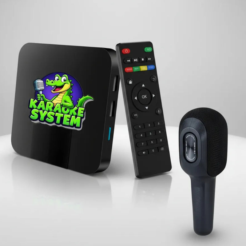 Aparelho Karaoke Box 18 Mil Músicas Com Pontuação Real, Sistema de Busca, Numeração e Alteração de Tonalidade + Mic S/Fio