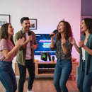 Aparelho Karaoke Box 18 Mil Músicas Com Pontuação Real, Sistema de Busca, Numeração e Alteração de Tonalidade + Mic S/Fio
