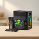 Aparelho TV Karaoke Box 18 Mil Músicas Com Pontuação Real Sistema de Busca Numeração e Alteração de Tonalidade + Cx Som 120w 2 Mic S/ Fio